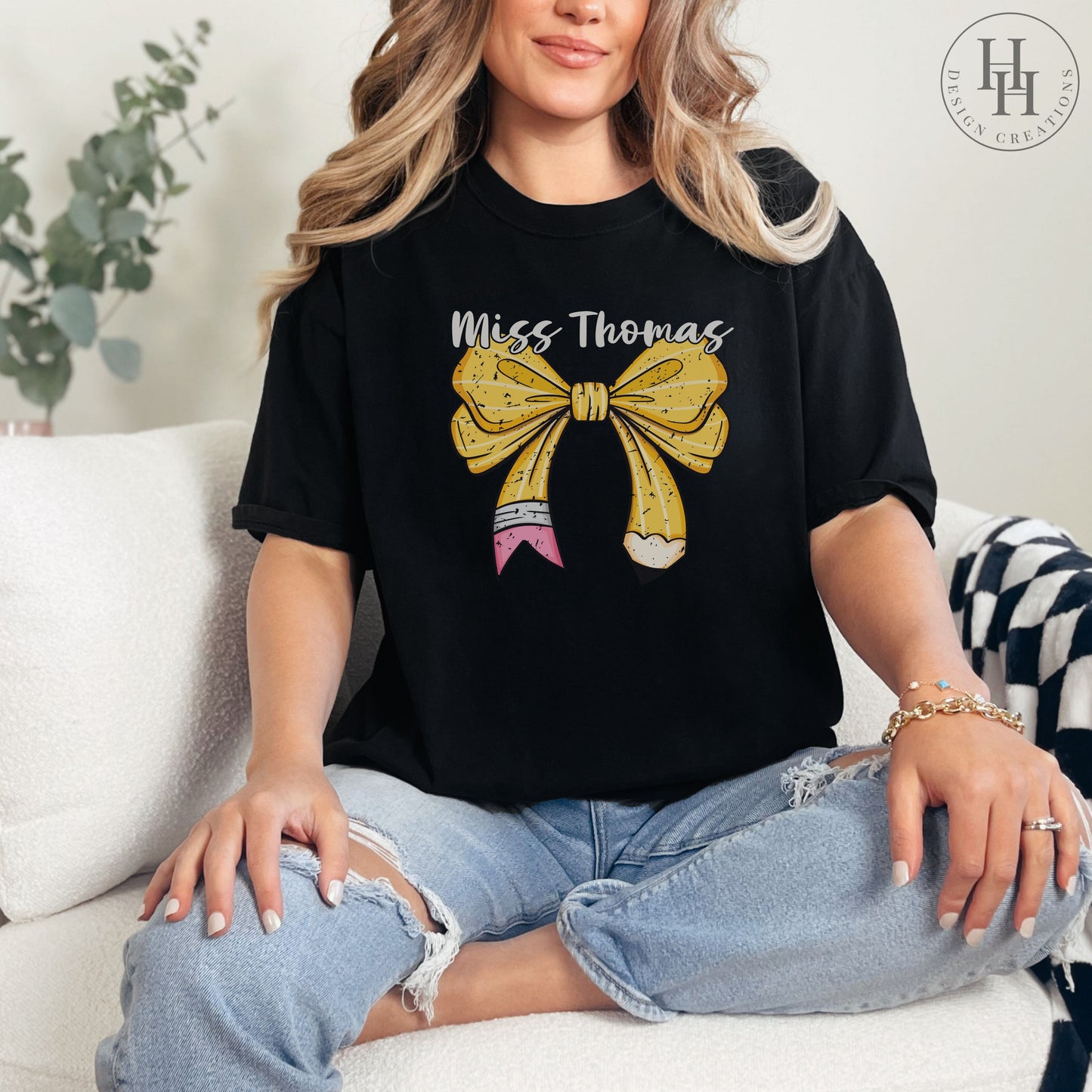 Teacher Coquette Personalized Tee