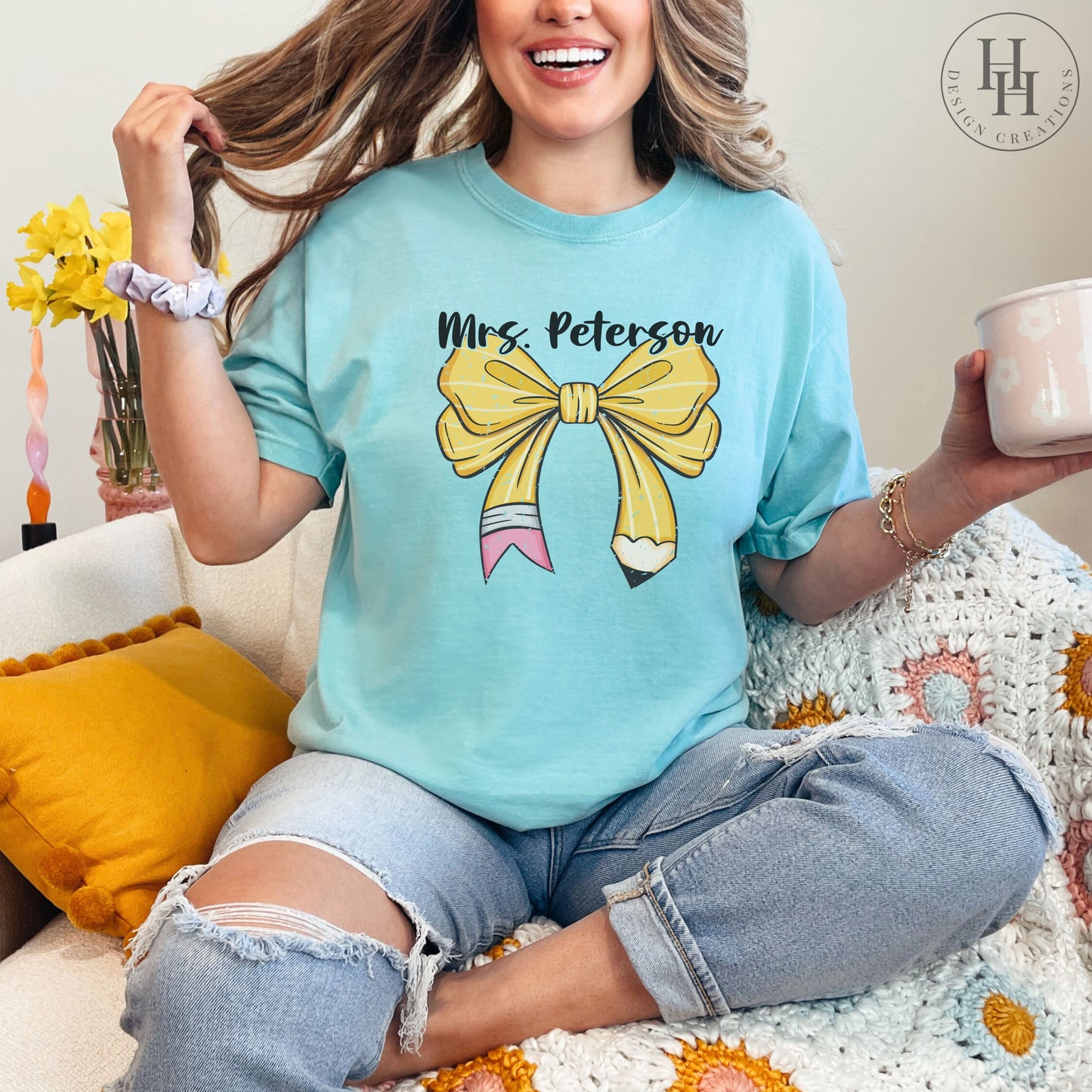 Teacher Coquette Personalized Tee