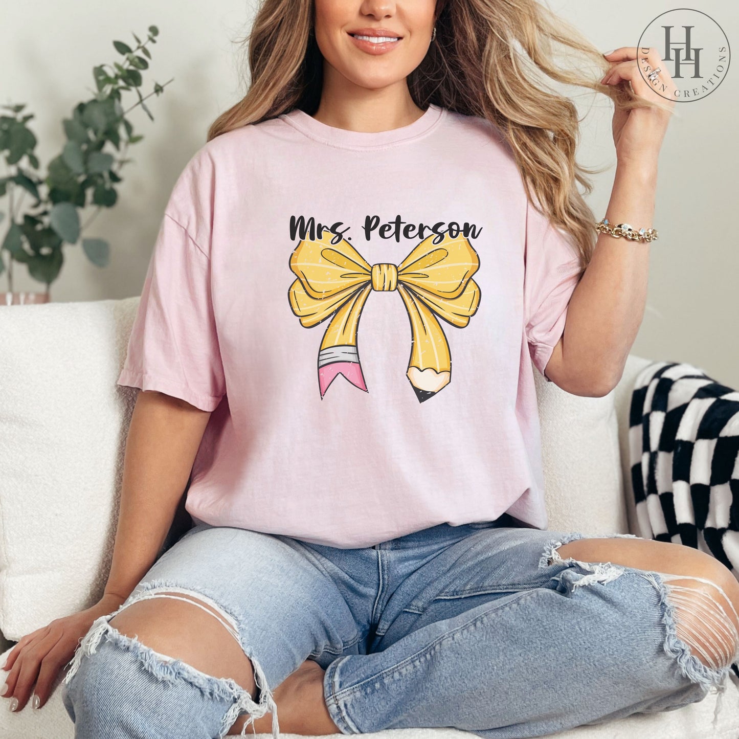Teacher Coquette Personalized Tee