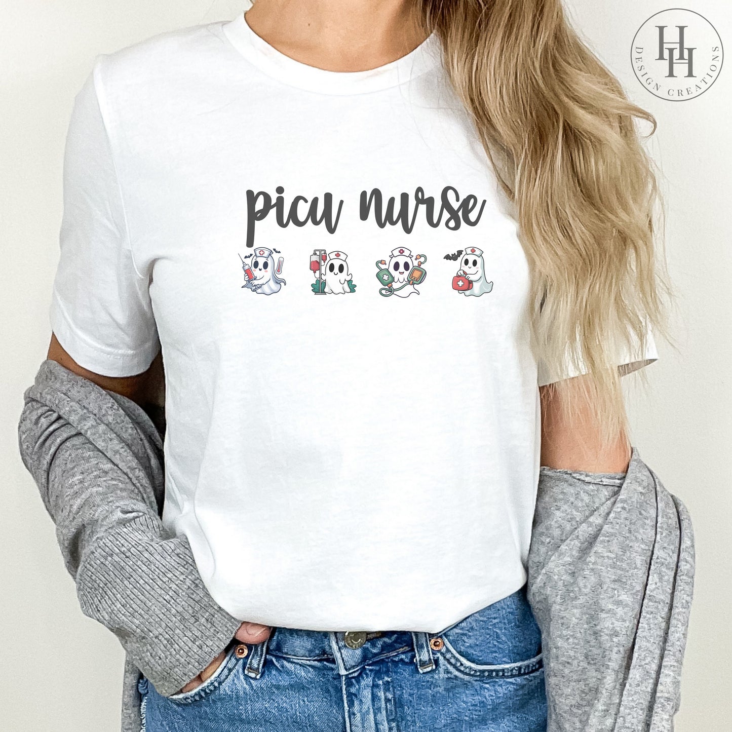 PICU Halloween Ghost Tee