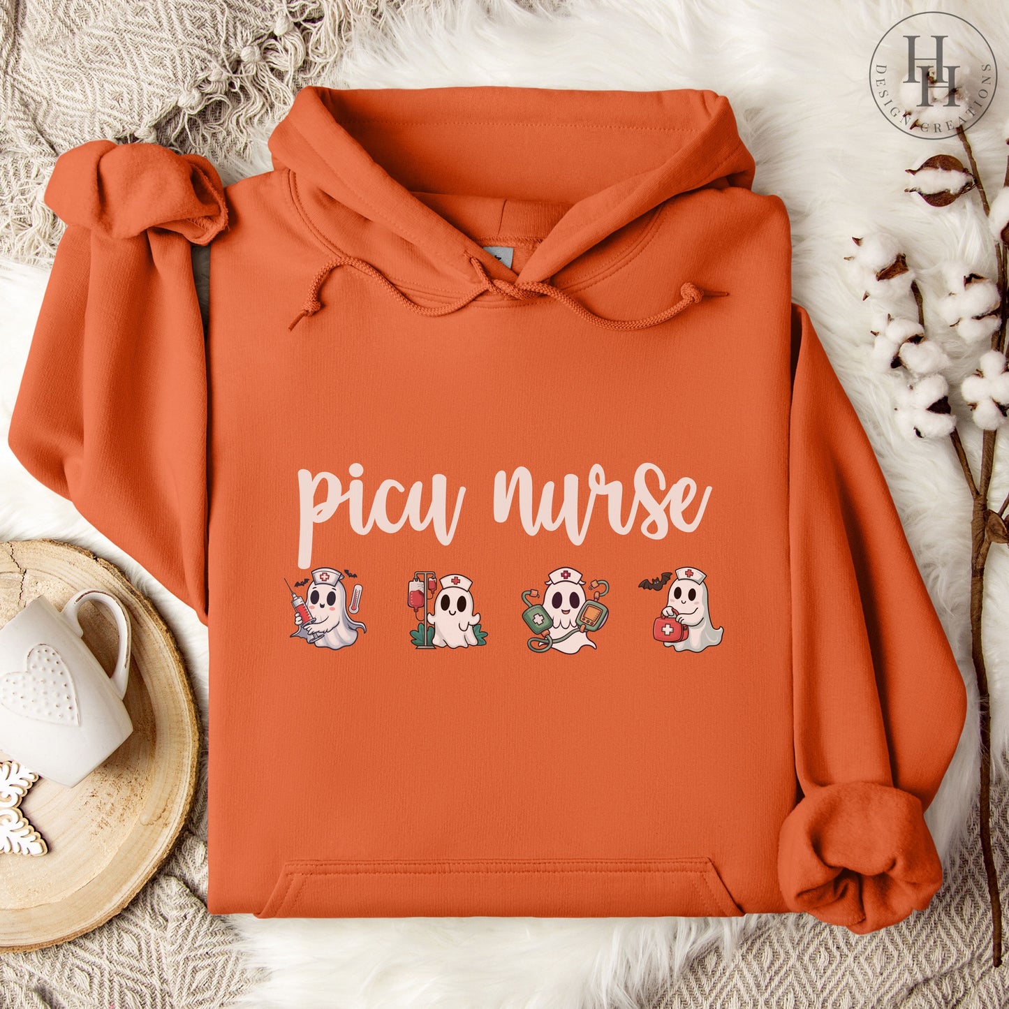 PICU Halloween Ghost Sweatshirt, Hoodie