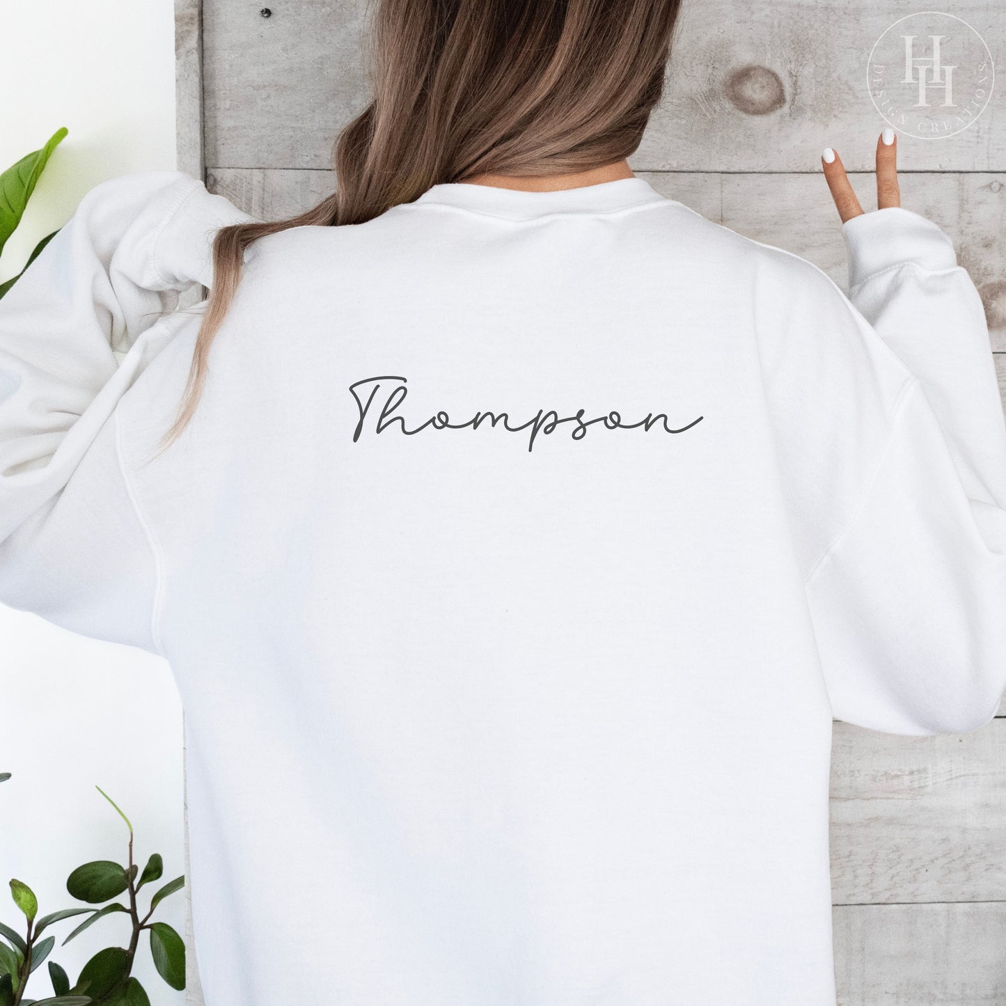Custom Name Personalized Script Sweatshirt