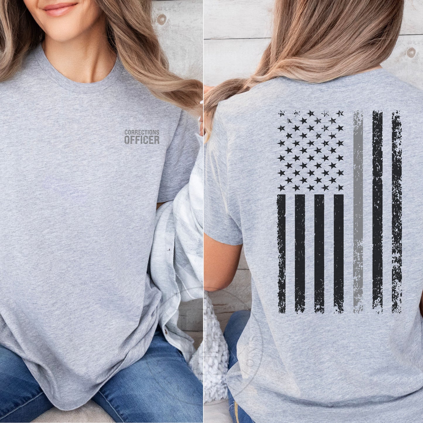 Corrections Officer Thin Grey Line Tee