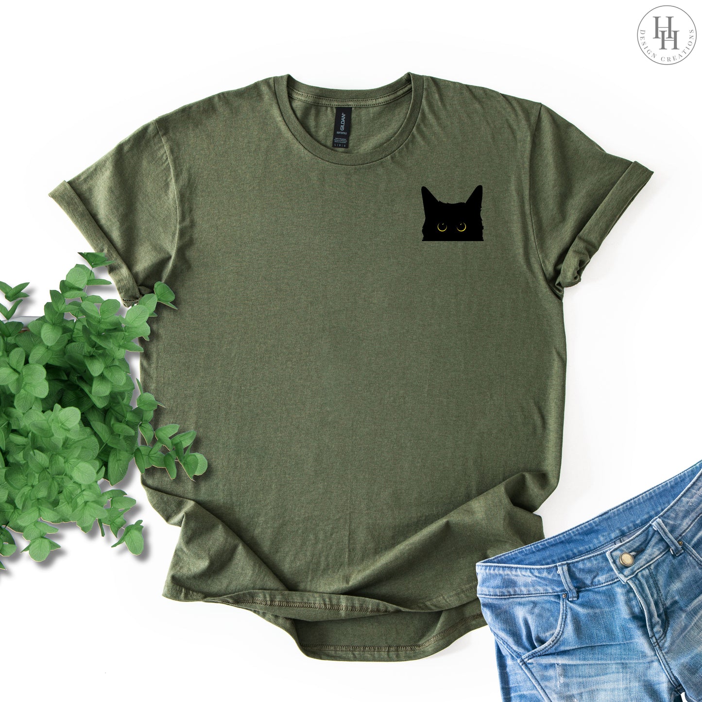 Black Cat Tee, Sweatshirt [HW1032]