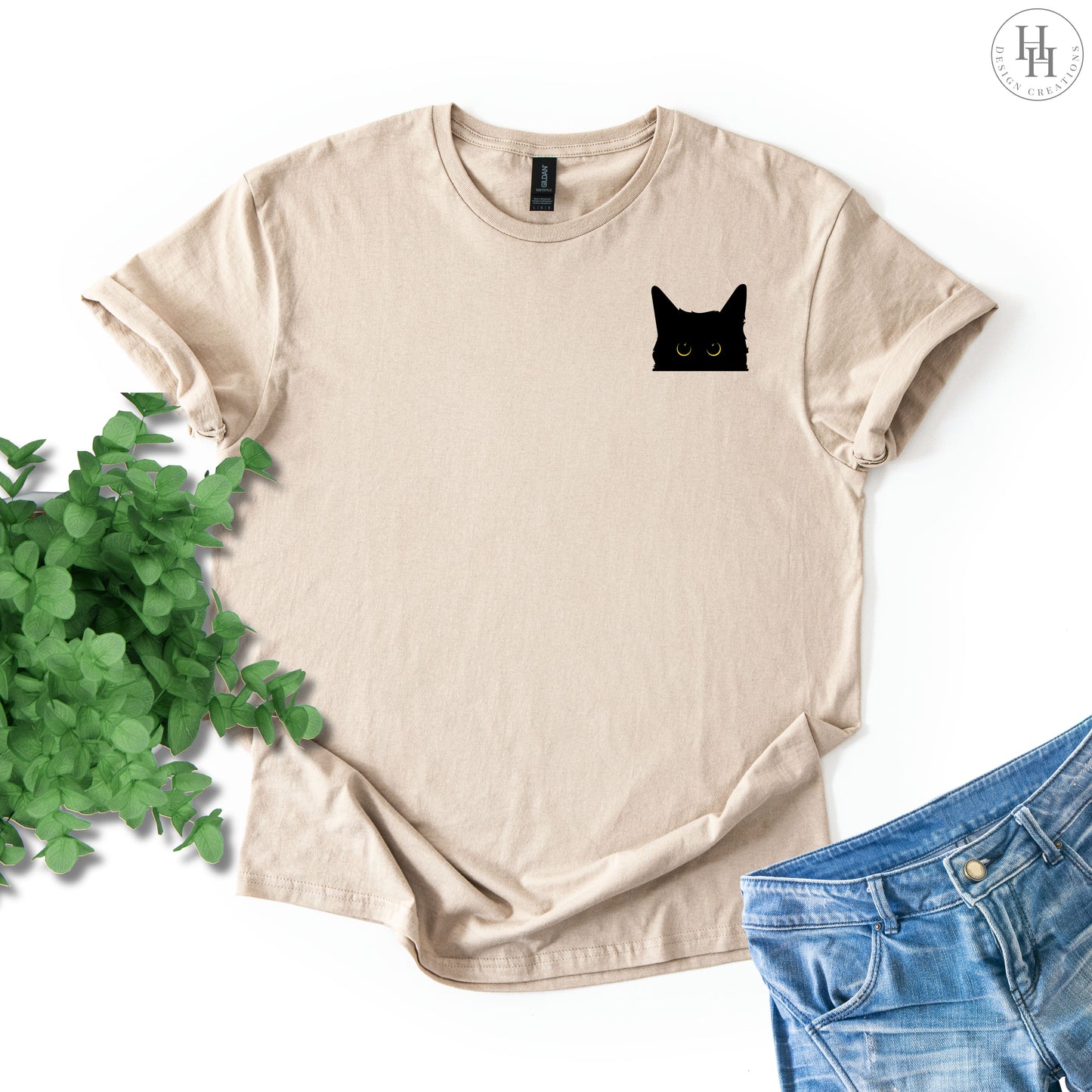 Black Cat Tee, Sweatshirt [HW1032]