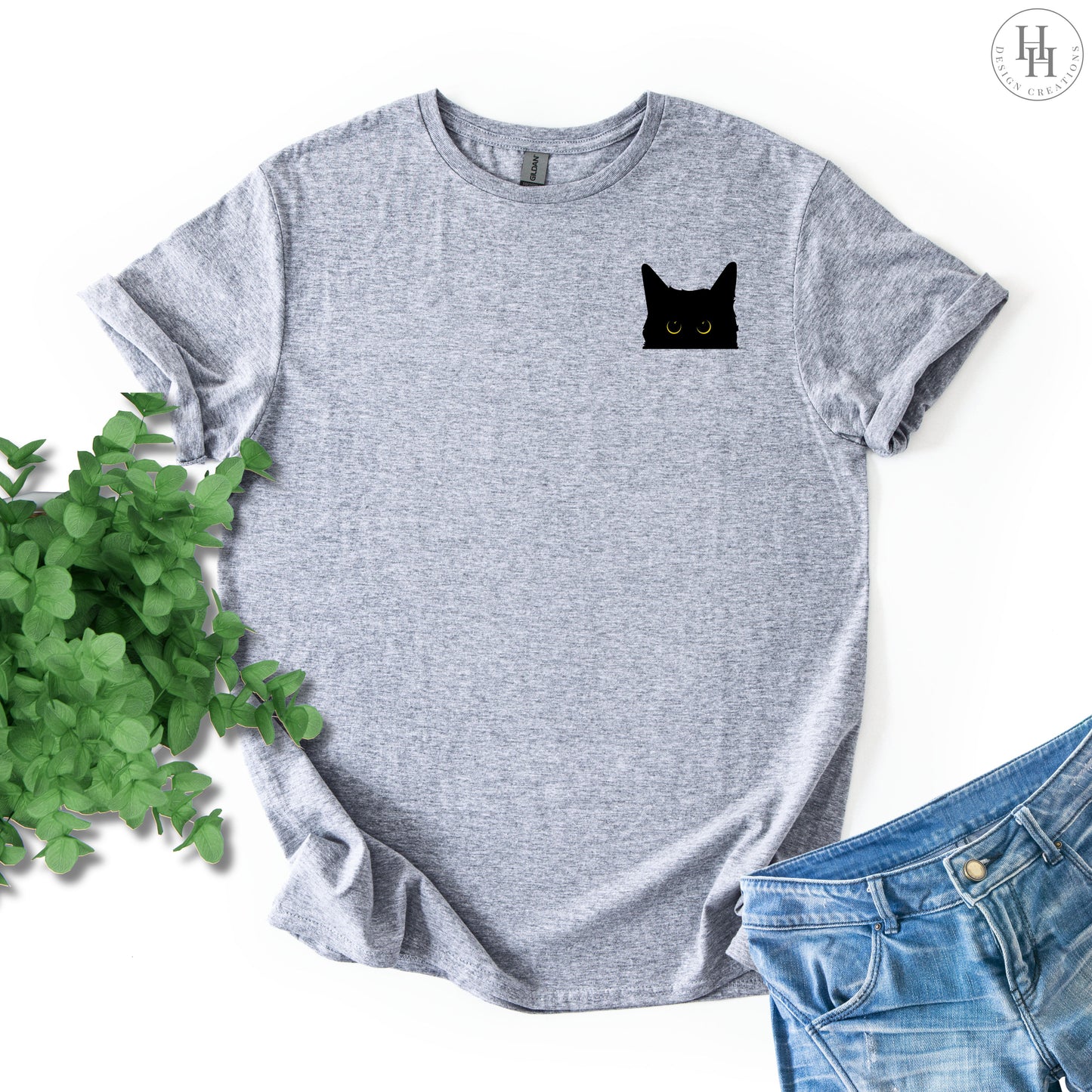 Black Cat Tee, Sweatshirt [HW1032]