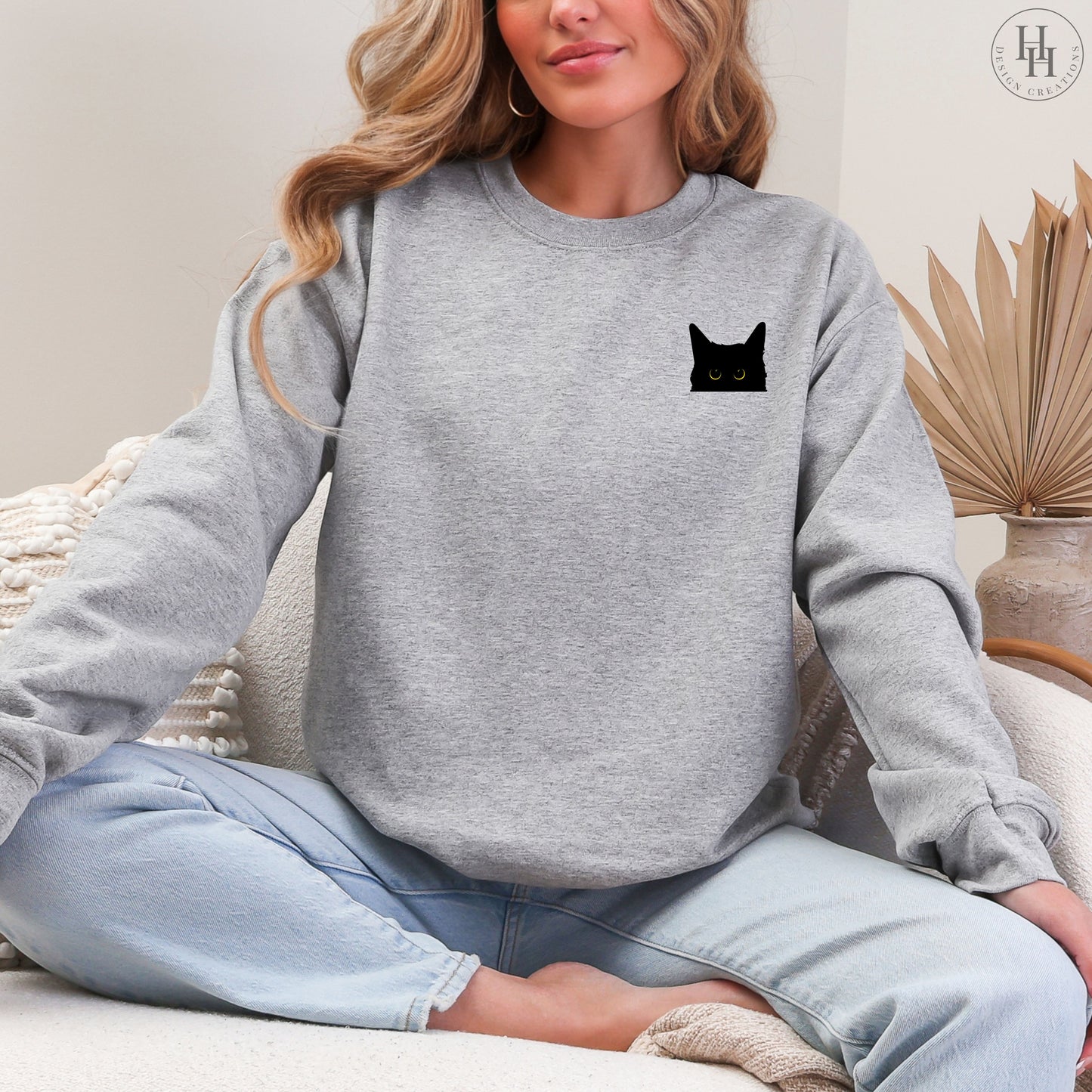 Black Cat Tee, Sweatshirt [HW1032]