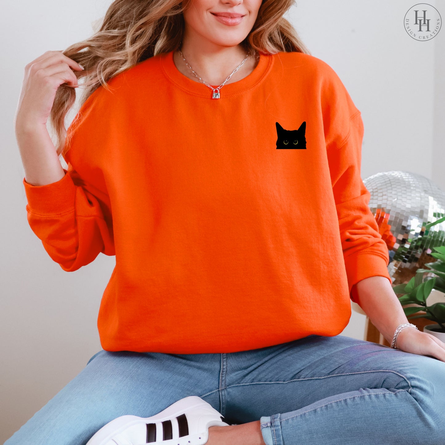 Black Cat Tee, Sweatshirt [HW1032]