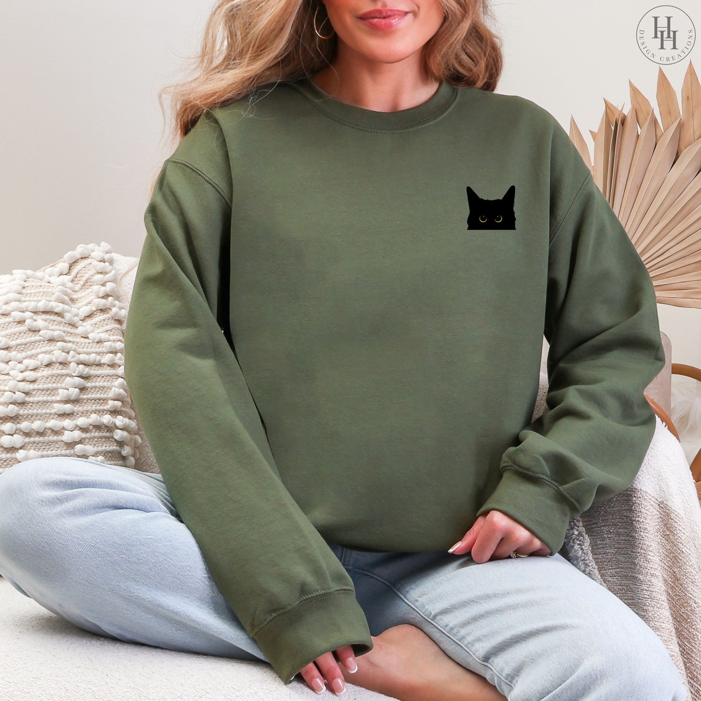 Black Cat Tee, Sweatshirt [HW1032]