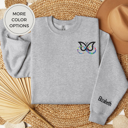 AuDHD Infinity+Butterfly Personalized Sweatshirt, Hoodie - [AS1007]