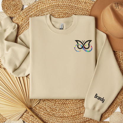 AuDHD Infinity+Butterfly Personalized Sweatshirt, Hoodie - [AS1007]