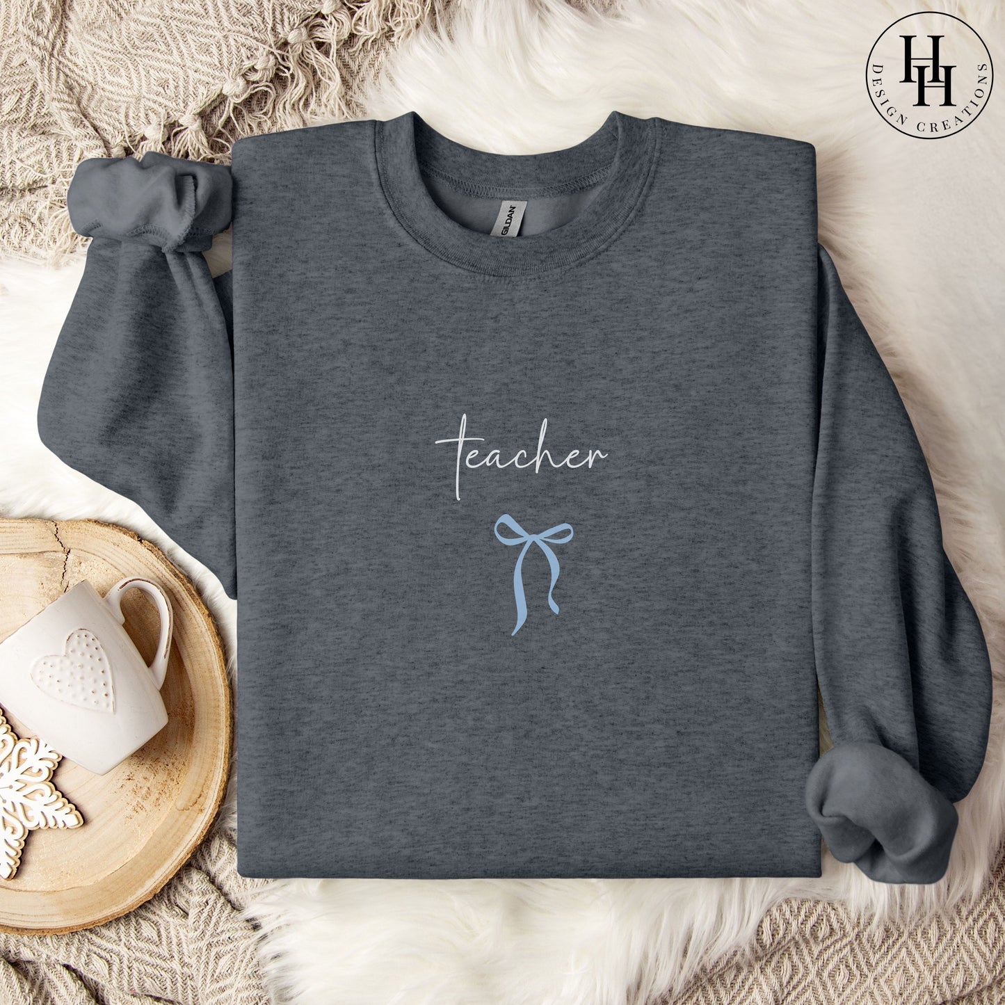 Teacher Bow Sweatshirt, Hoodie [ET1094]