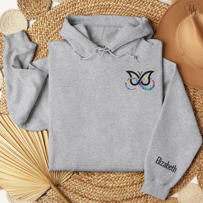 AuDHD Infinity+Butterfly Personalized Sweatshirt, Hoodie - [AS1007]