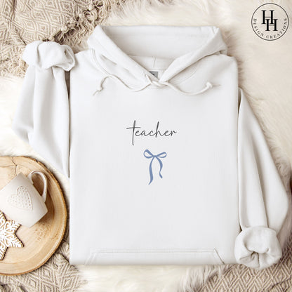 Teacher Bow Sweatshirt, Hoodie [ET1094]