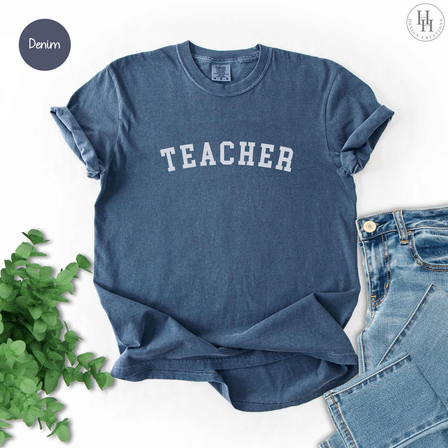 Teacher Varsity Comfort Colors Tee [ET1005]