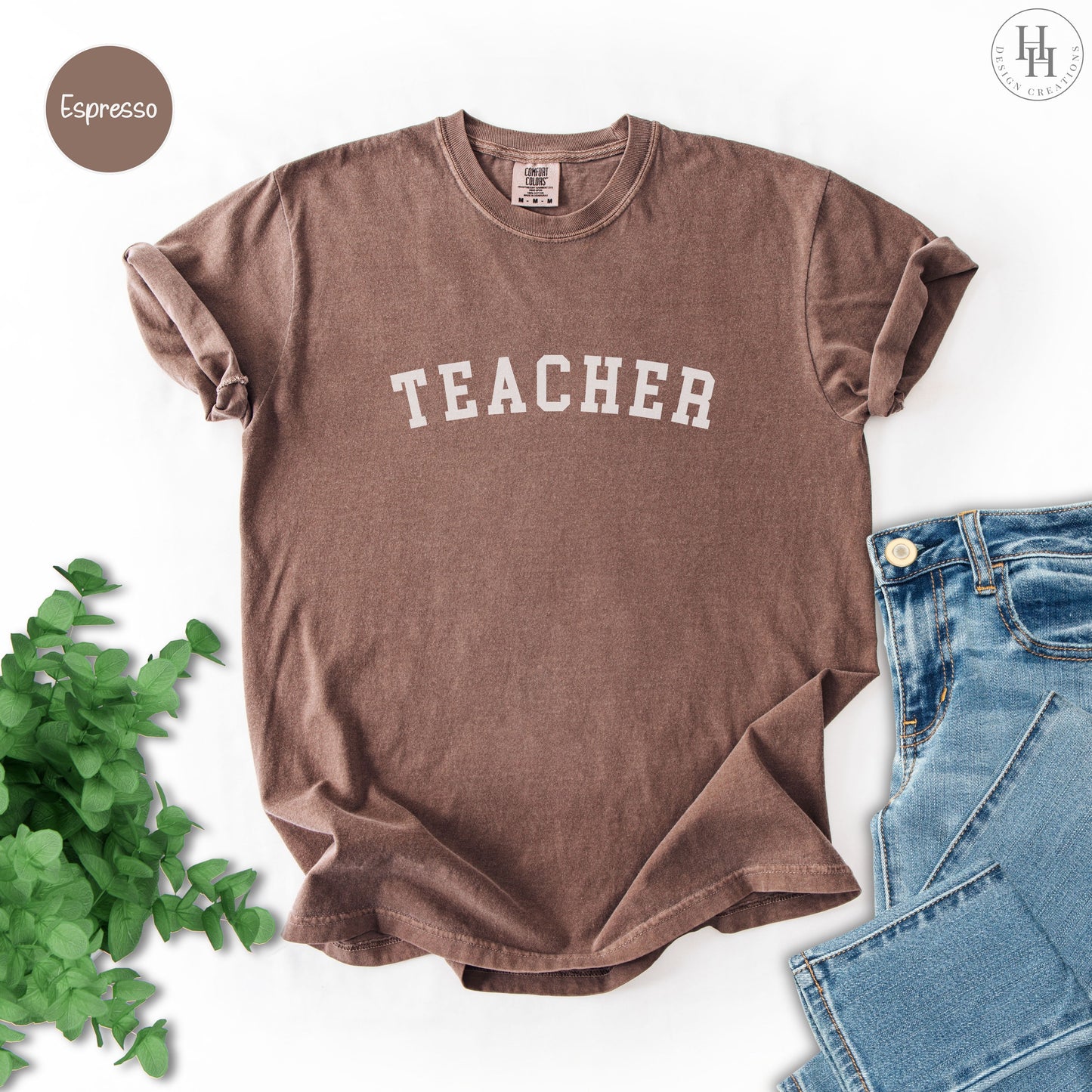 Teacher Varsity Comfort Colors Tee [ET1005]