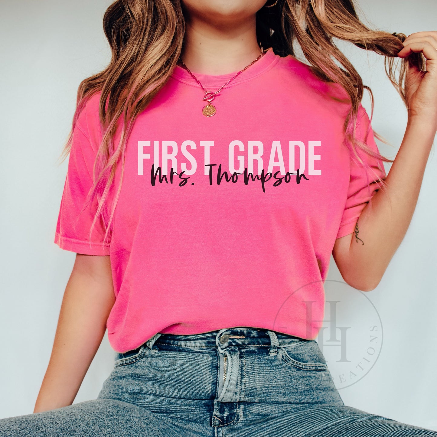 Elementary Grade Level Personalized Tee