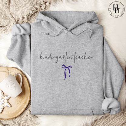 Kindergarten Teacher Bow Sweatshirt, Hoodie [ET1095]