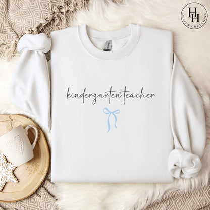 Kindergarten Teacher Bow Sweatshirt, Hoodie [ET1095]