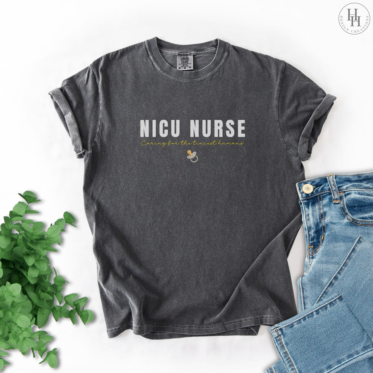 NICU Nurse Tee, Caring for Tiny Human, Comfort Colors Tee [OR1087]