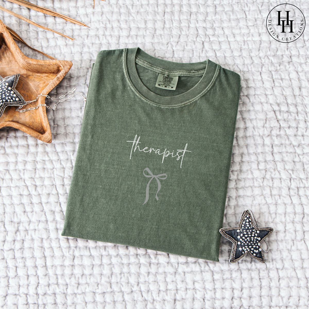 Therapist Bow Tee, Coquette Bow Comfort Colors [OR1098]