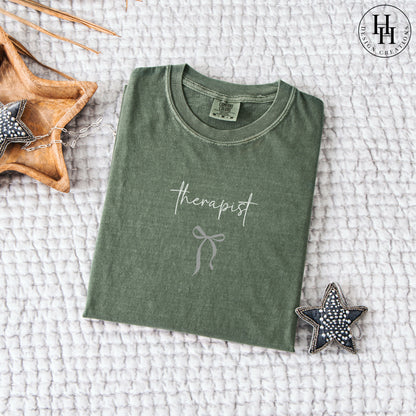 Therapist Bow Tee, Coquette Bow Comfort Colors [OR1098]
